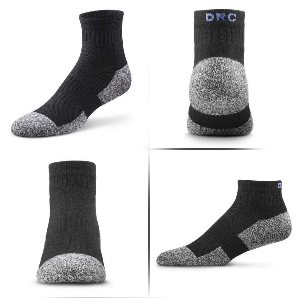 2 - Dr. Comfort Unisex Ankle Socks, Black
